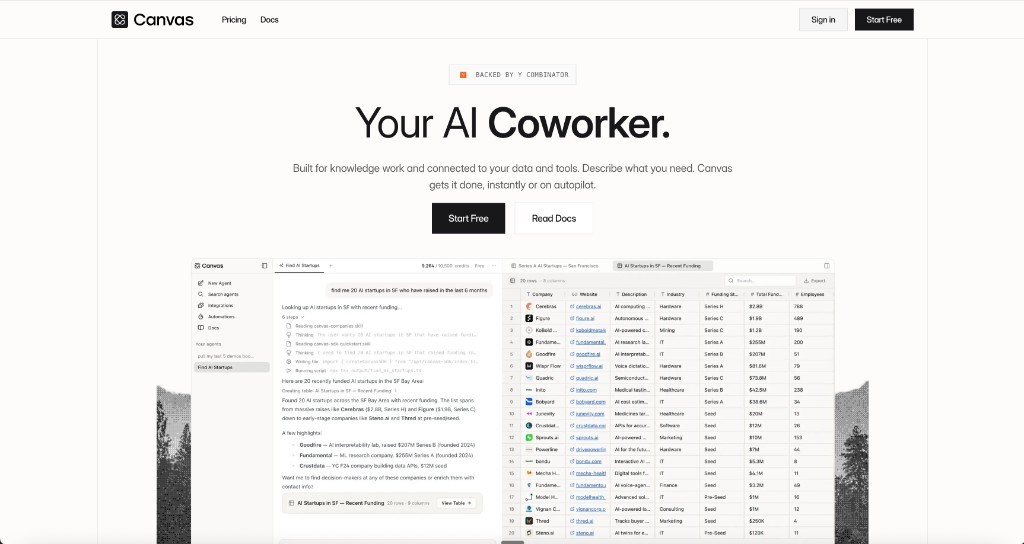 Canvas Coworker — AI coworker for knowledge work
